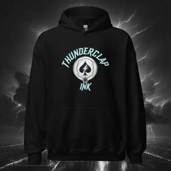 Electric Bubble King of Spades Tiger – Unisex Hoodie (Dark Collection) Black Front