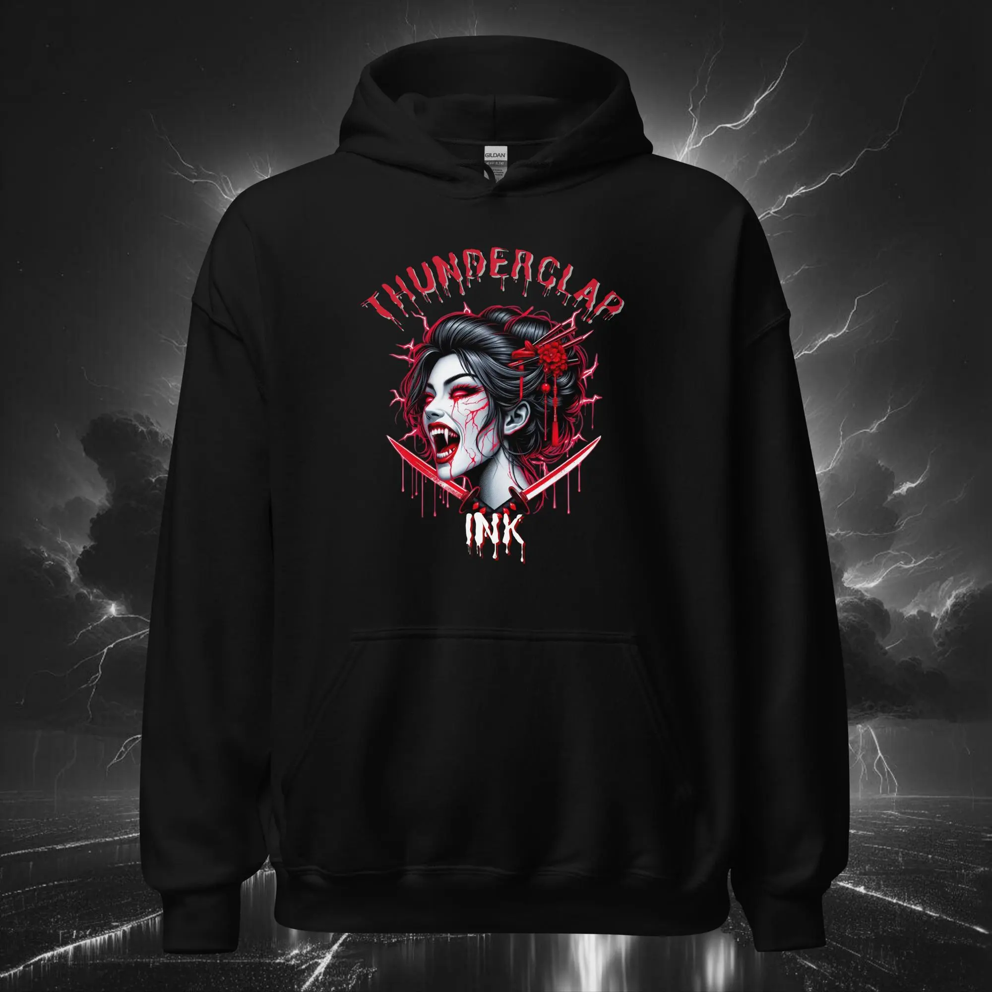 Vampiress Eclipse – Unisex Hoodie Black (Front)