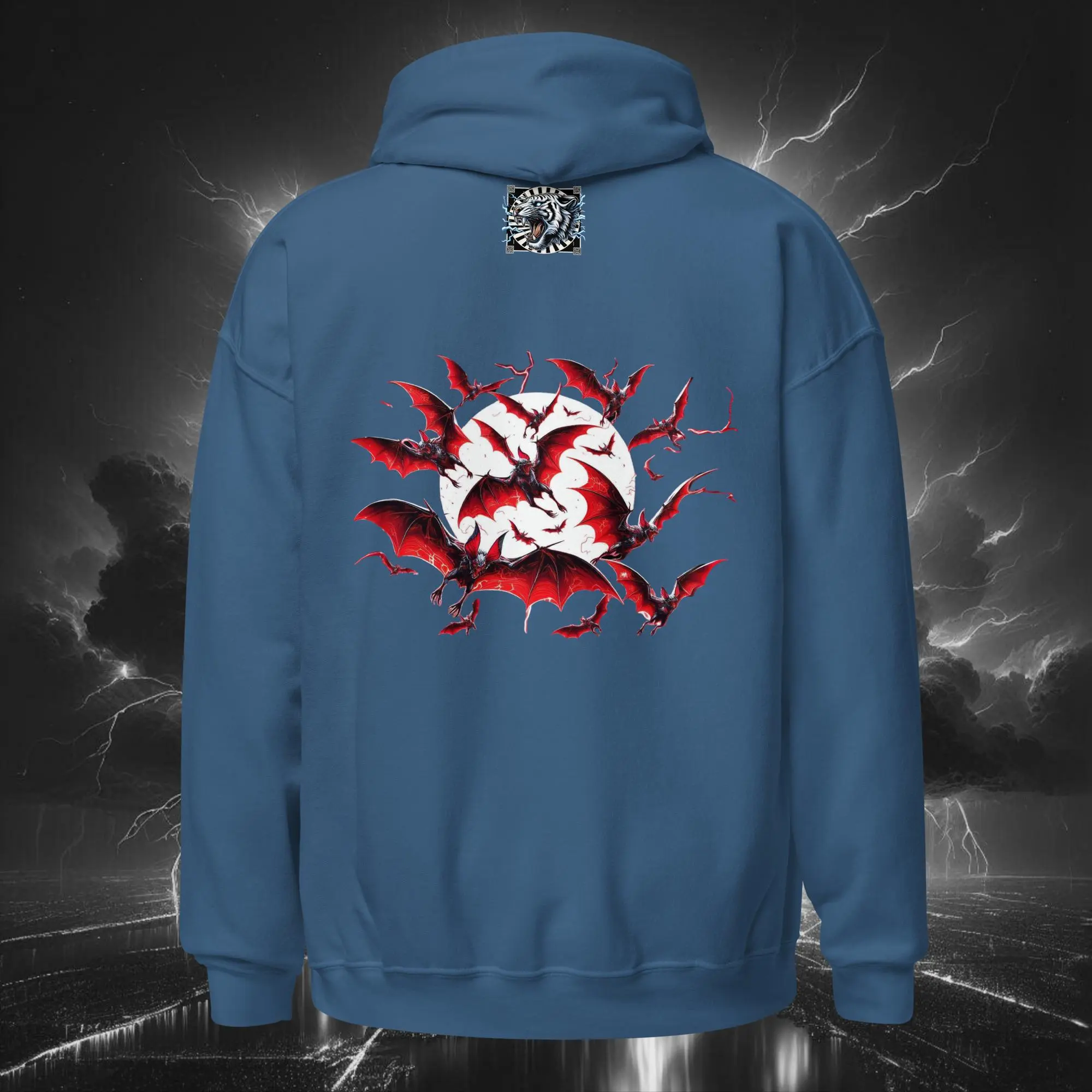 Vampiress Eclipse – Unisex Hoodie Indigo (Back)