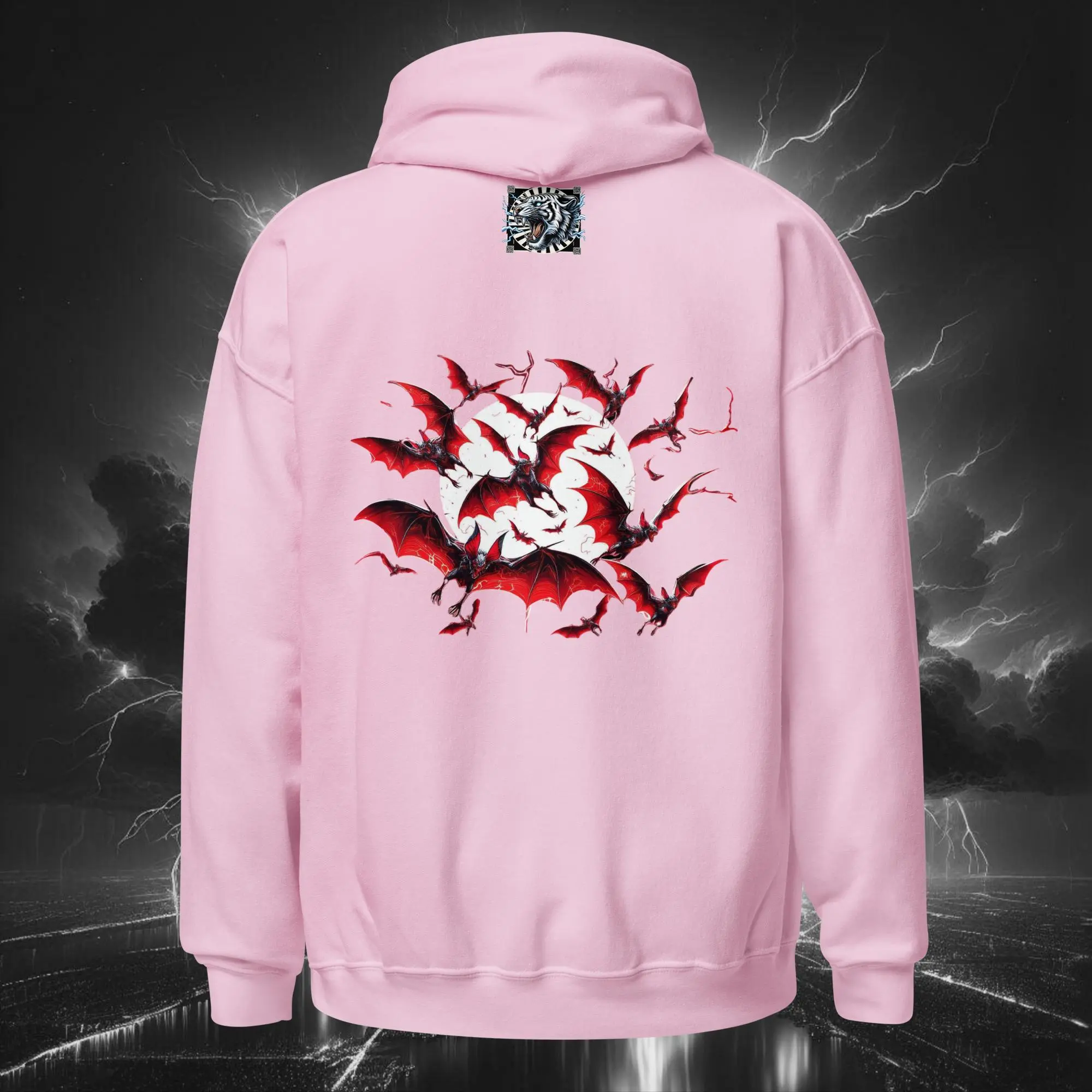 Vampiress Eclipse – Unisex Hoodie Light Pink (Back)