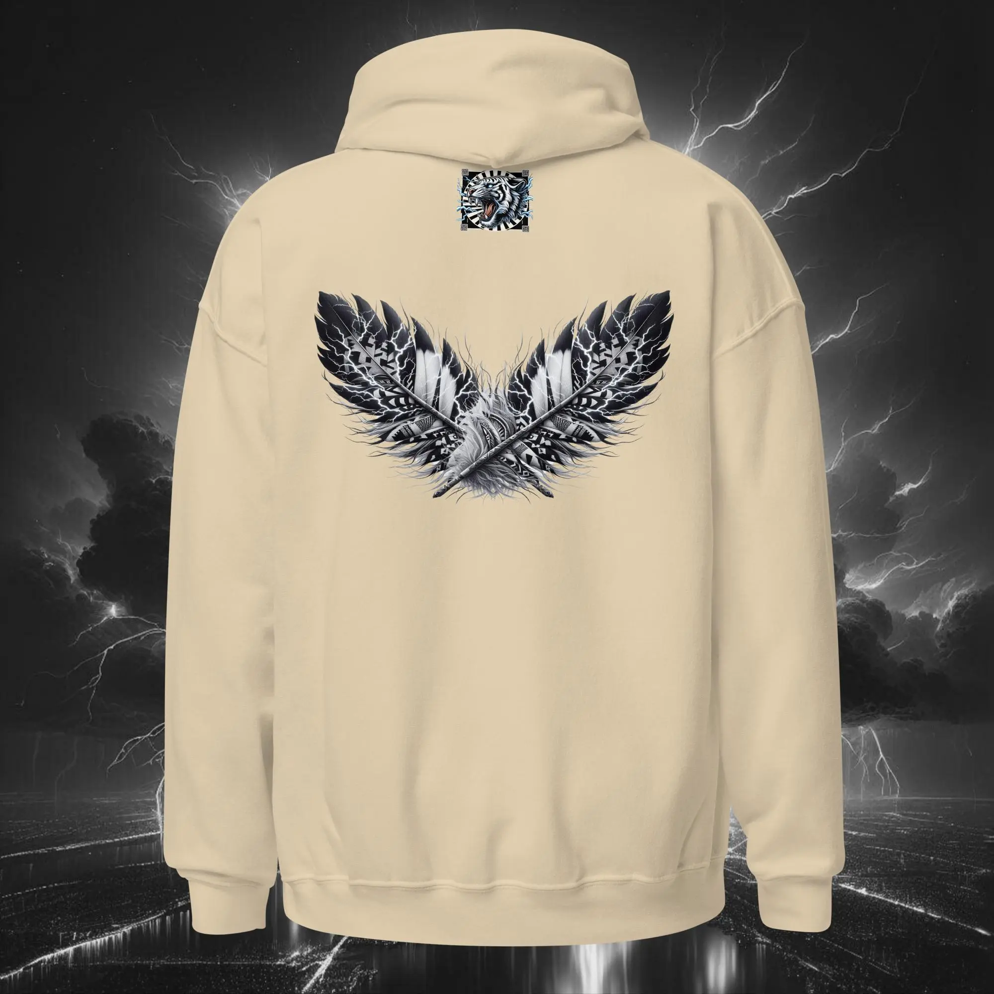 Vampire Mohawk – Unisex Hoodie Sand (Back)