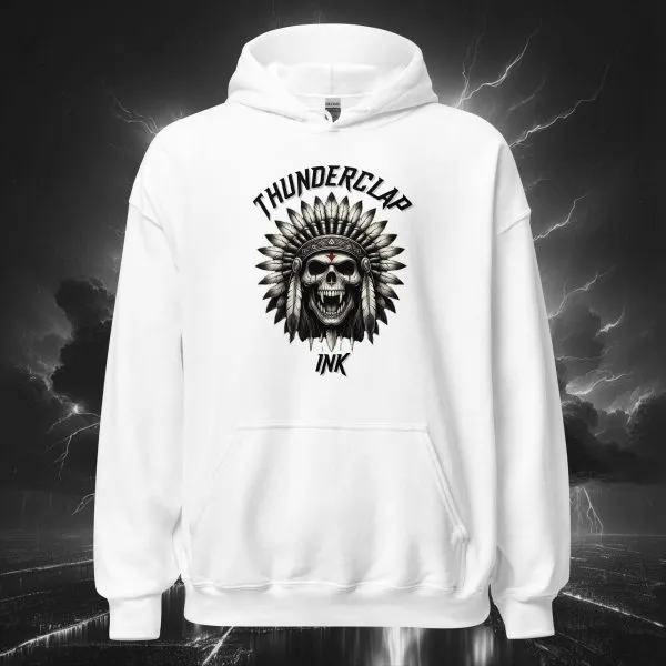 Vampire Mohawk – Unisex Hoodie White (Front)