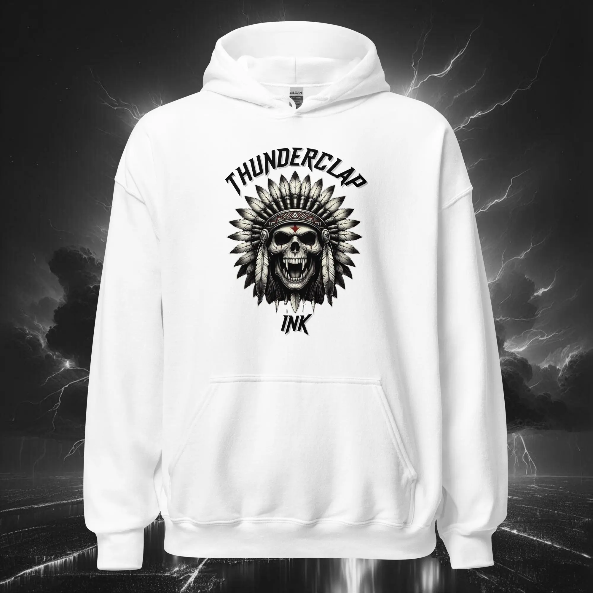 Vampire Mohawk – Unisex Hoodie White (Front)