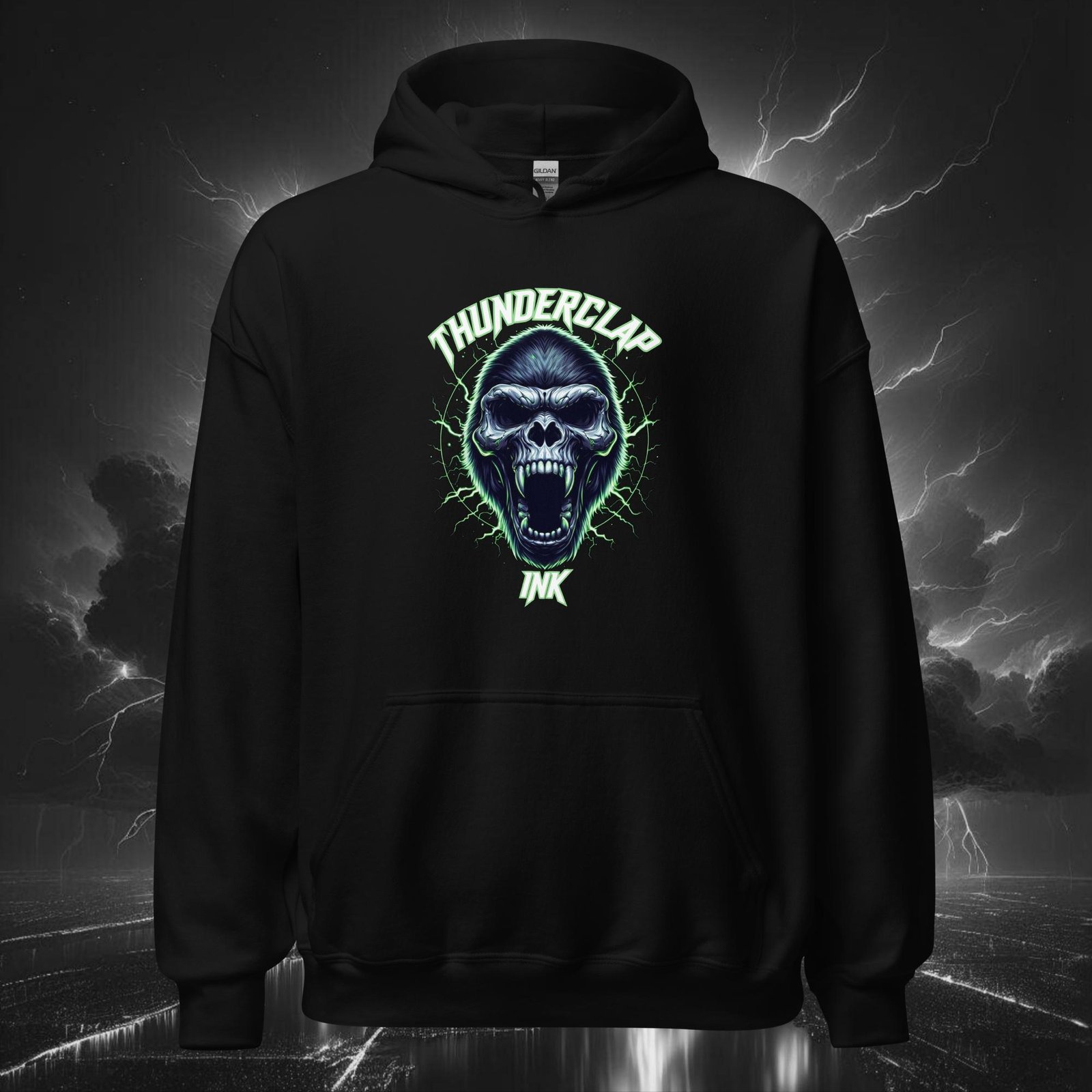 Plant Based Gorilla – Unisex Hoodie Black (Front)