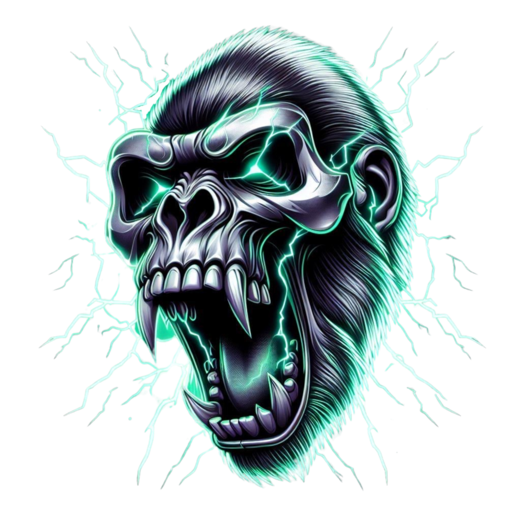 Thunderclap ink's Gorilla Roaring Head T-Shirts