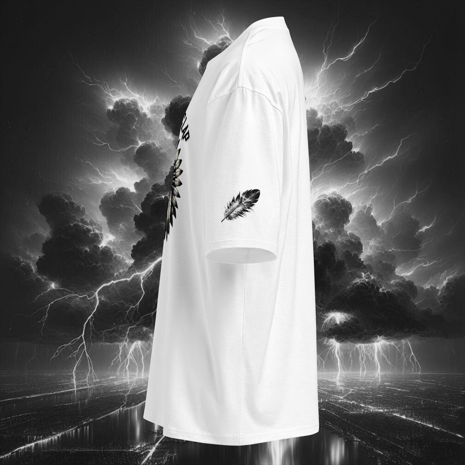 Vampire Mohawk – Unisex Oversized-Heavyweight T-Shirt (Left Sleeve)