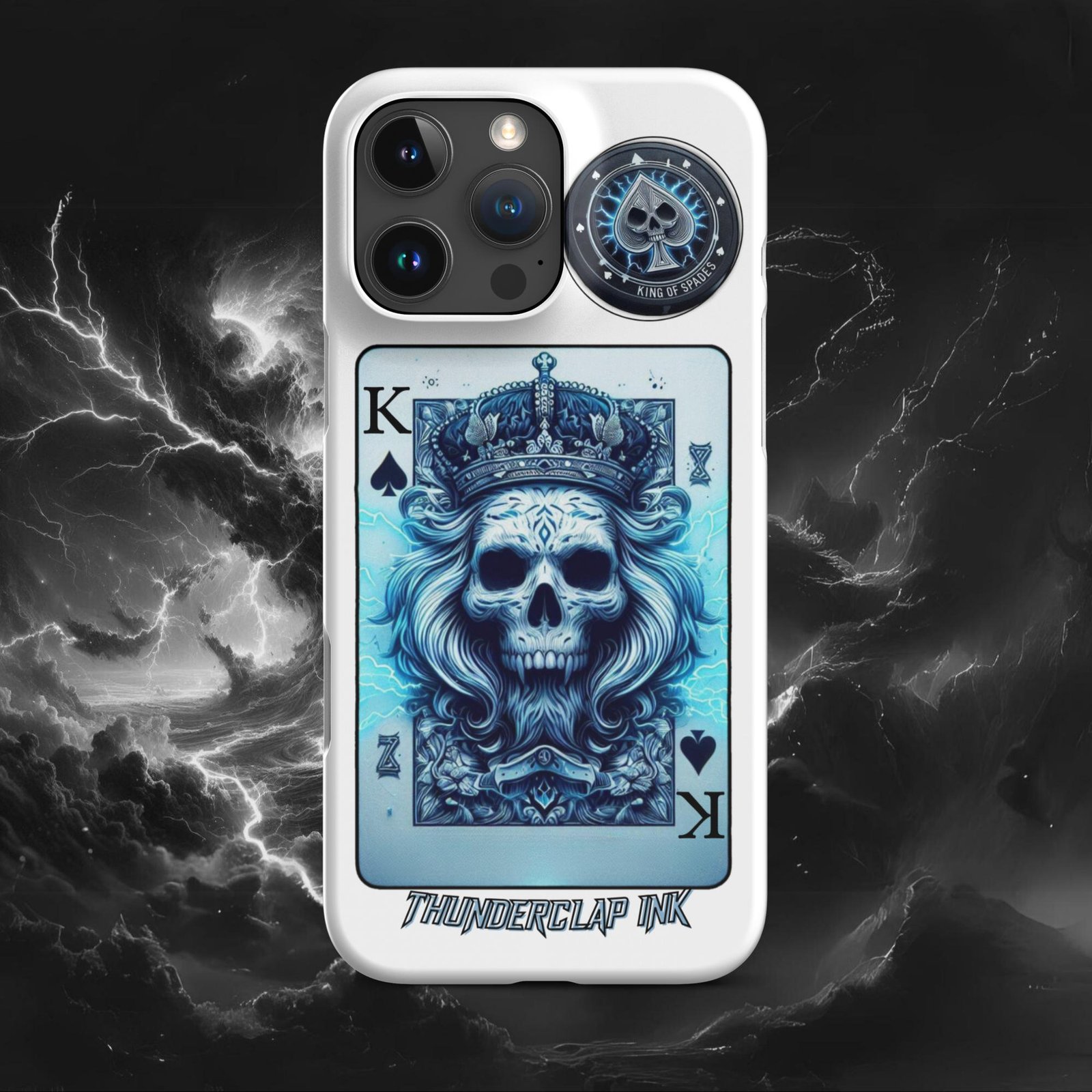Vampire King of Spades Skull Snap case for iPhone® by Thunderclap Ink - Image 2