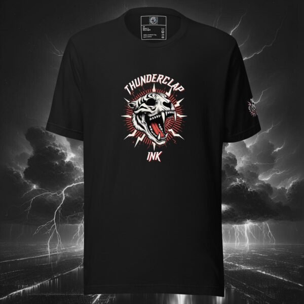 "Rising Tiger Skull" unisex T-shirt Black front