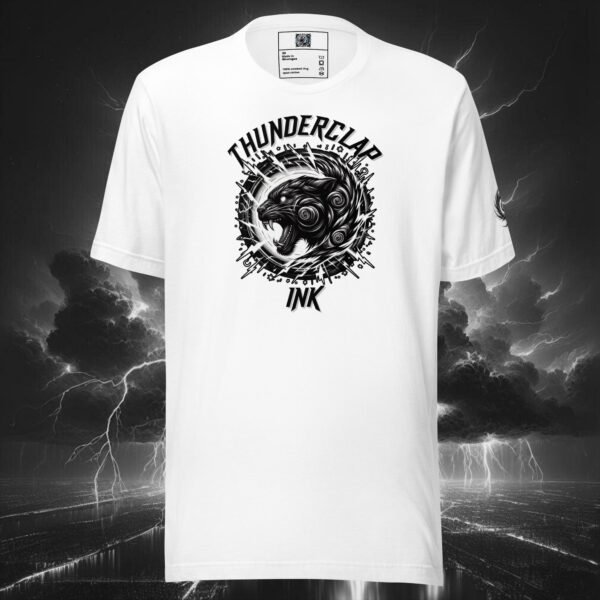 “Black Cat Electric Swirl” Unisex T-Shirt